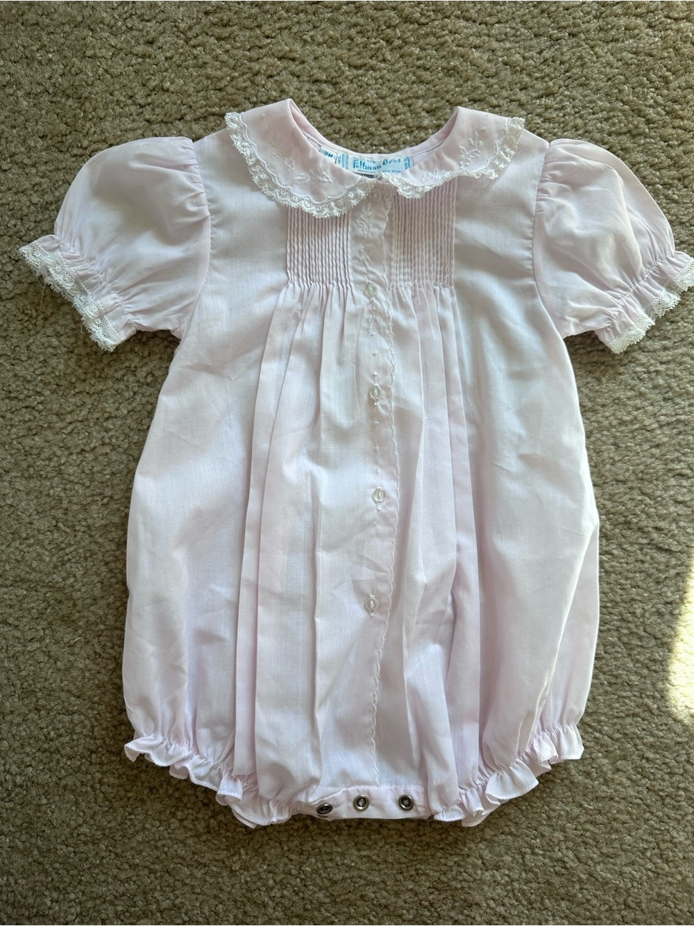 Feltman Brother Classic Pink Baby Girls' Smocked Bubble Romper